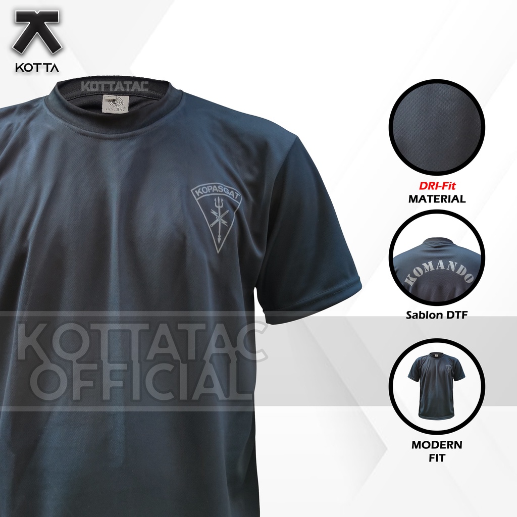 Kaos Kopasgat Dryfit - Kaos Dri-fit Paskhas - Kaos Olahraga Paskhas - Kaos Korpasgat - Kaos Kopasgat