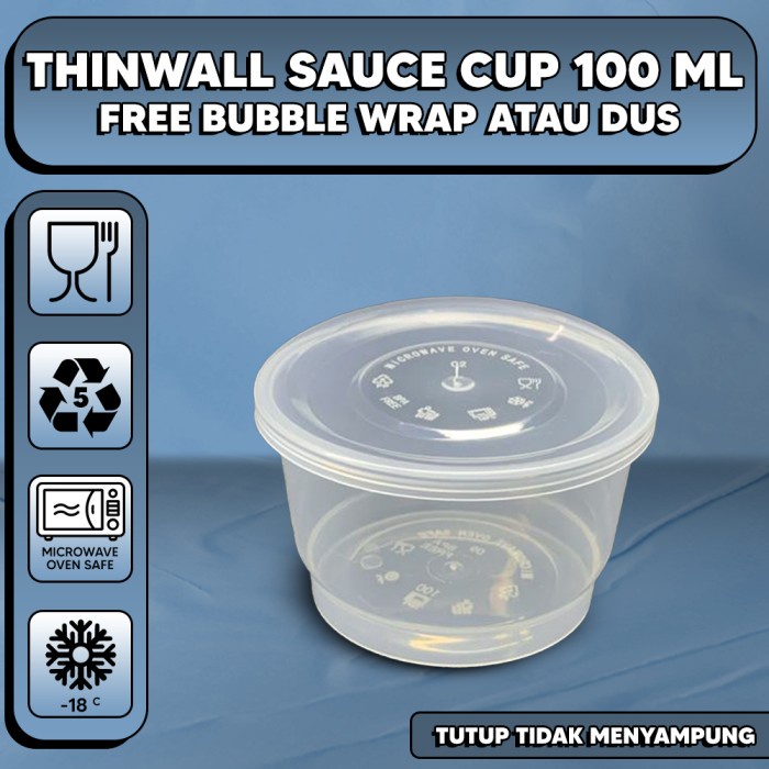[Mangkok] Cup Puding 100 Ml / Sauce Cup / Cup Selai Grosir [Stok]