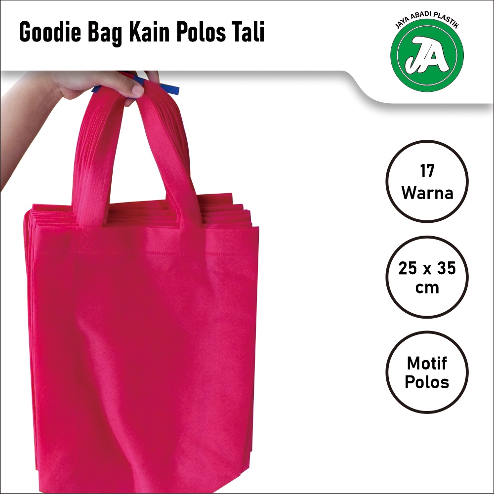 

Goodie Bag 25 x 35 Cm Tas Tali Spunbond Standing Handle Tas kain-12 Pcs