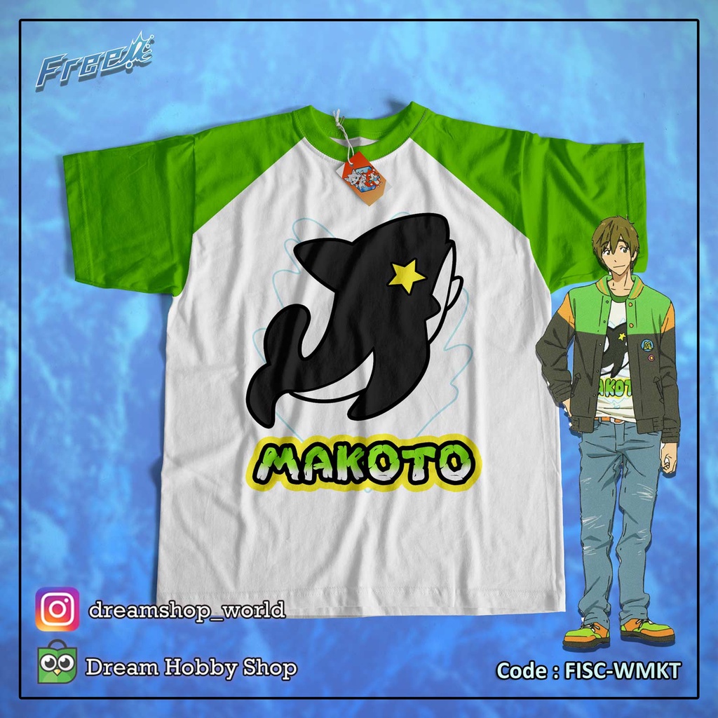 Kaos Fullprint Anime Cosplay Free Iwatobi Swim Club Tachibana Makoto