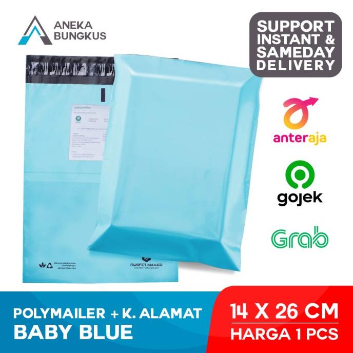 

Polymailer Amplop Packing Premium|Baby Blue 14x22|Amplop Murah ram06