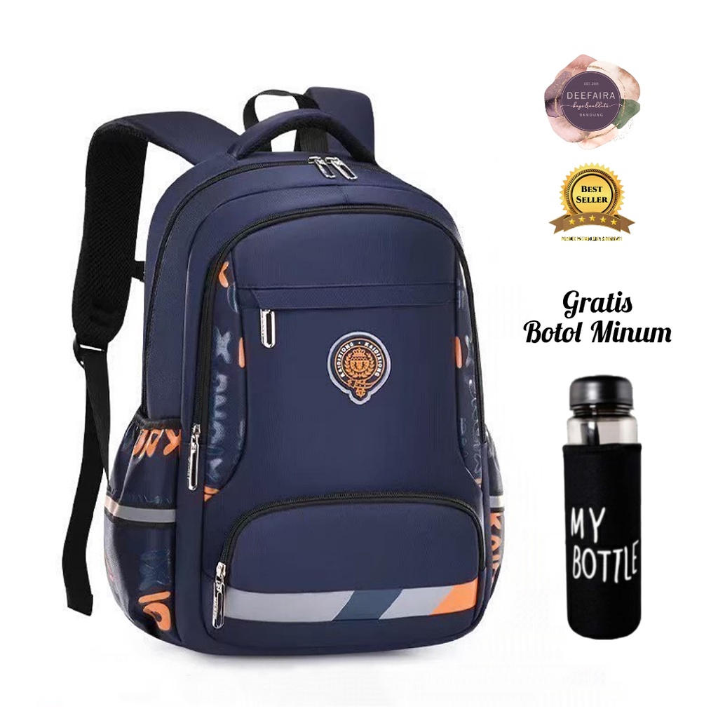 Tas Ransel Anak Laki Laki Untuk Sekolah Sd Smp Sma Motif Loreng X Gratis Botol Minum