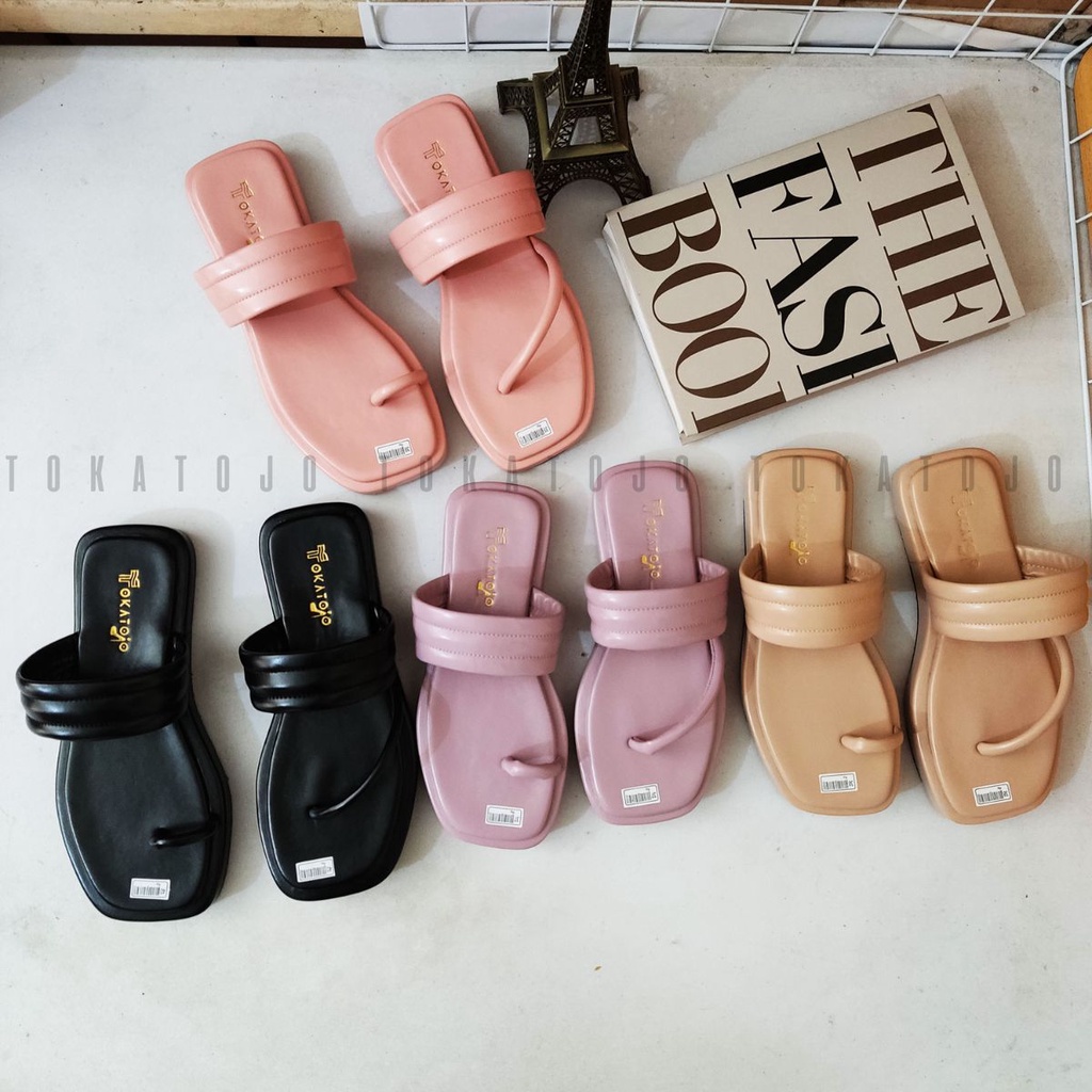 Sandal Wanita flat unik Sandal flatporm wanita tali terbaru KDMSP3