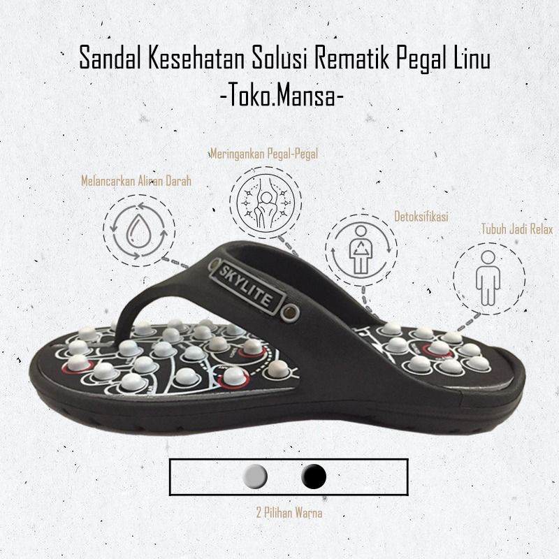 Sandal Kesehatan-Sandal Terapi-Sandal Rematik-Sandal Akupuntur-Sandal Refleksi-Skylite Healty