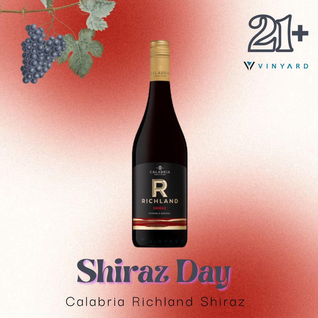 Calabria Richland wine Shiraz 750ml ( Original &amp; Resmi By Vinyard )