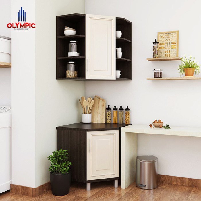 &<&<&<&] kitchen set sudut bawah kitchen set putih Olympic seri KSB MUTIARA
