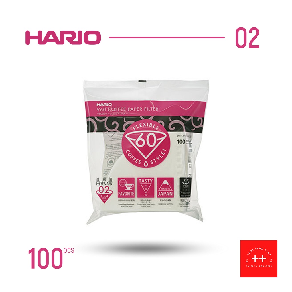 

Paper Filter V60 Coffee Filter Size 02 isi 100 White