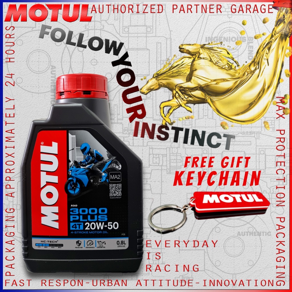 MOTUL 3000 PLUS 4T 20W50 VARIANT 800ml &amp; 1L OLI MOTOR IMPORT ORIGINAL 100%