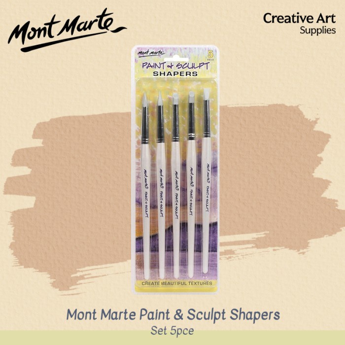 

Terlaris Mont Marte Paint & Sculpt Shapers 5Pce Pisau Ukir Blend Cat