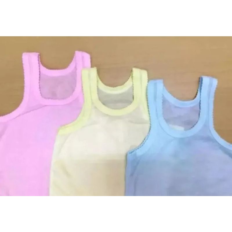 kaos dalam anak isi 6pcs/singlet anak polos warna 0-5 tahun