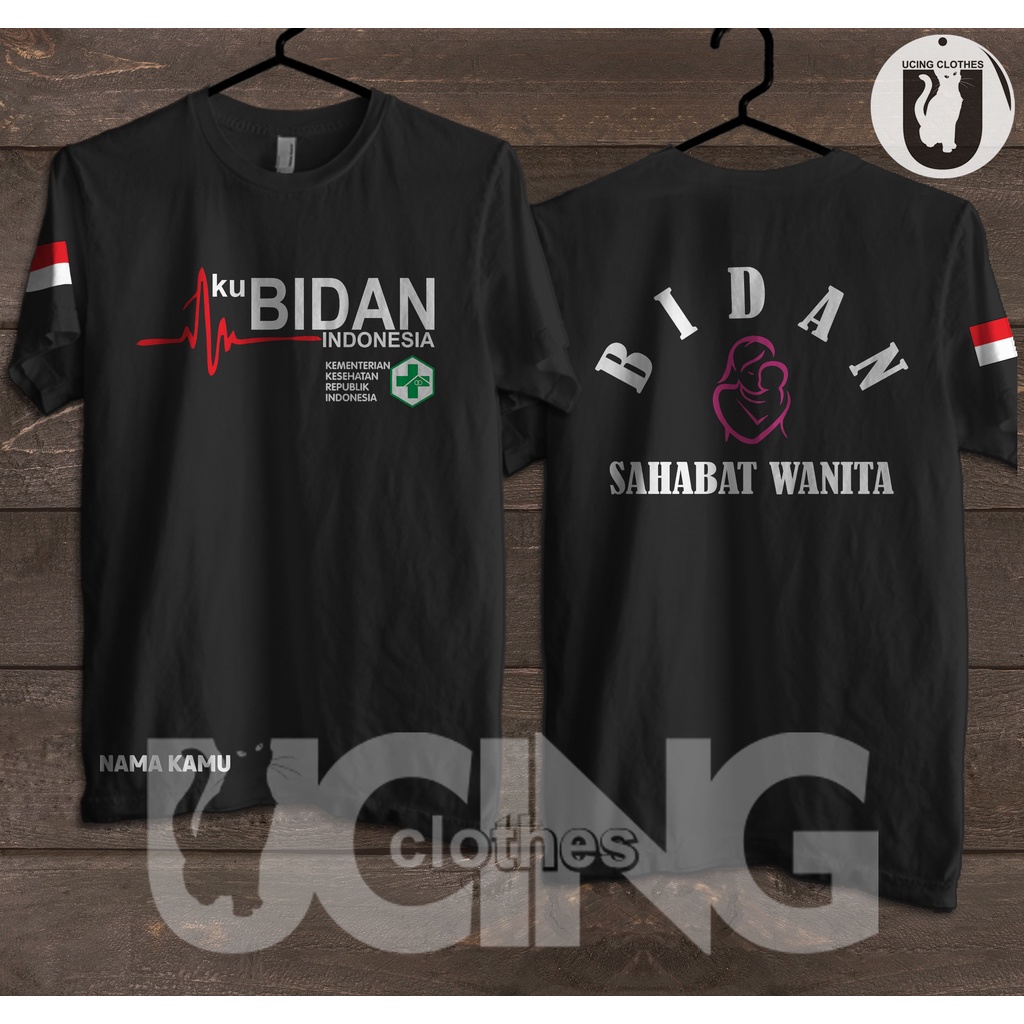 Kaos Baju Bidan Sahabat Wanita Aku Bidan Indonesia Kementerian Kesehatan Gratis Nama Kamu Kaos Distr