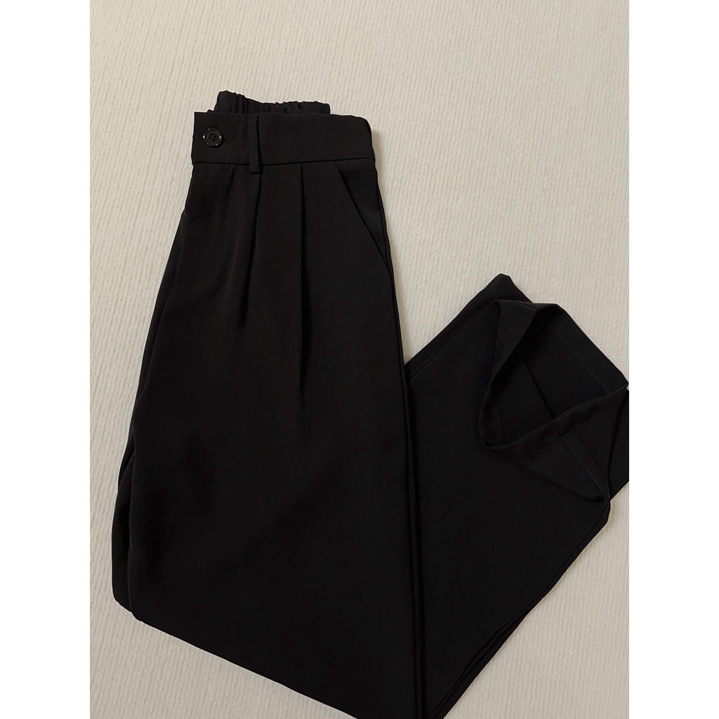 celana hitam 930-celana bahan wanita-celana kulot panjang-celana warna hitam wanita