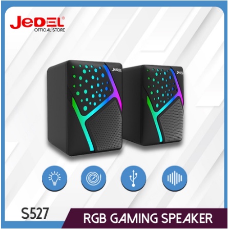 ITSTORE Speaker Gaming JEDEL S-527 for PC USB 2.0 + Jack 3.5mm with RGB Lights JEDEL S527 / Jedel S 527