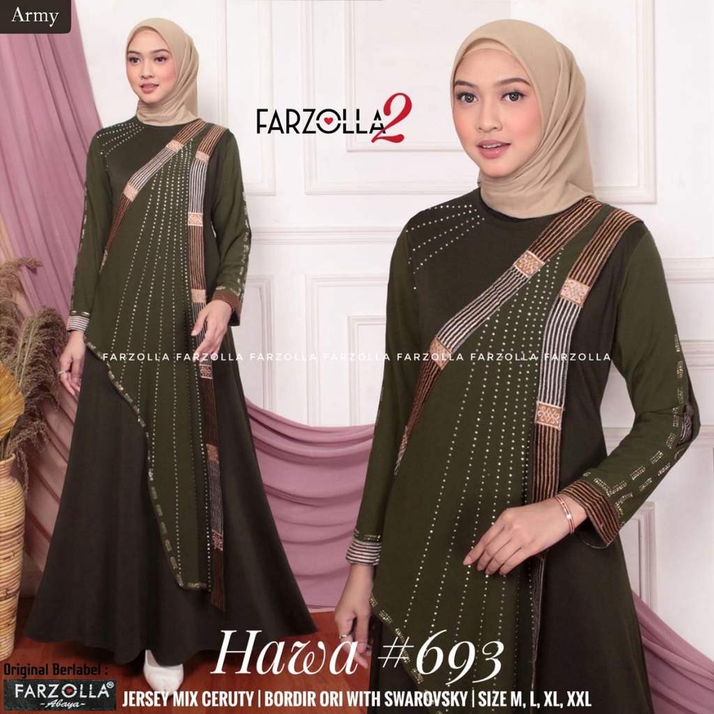 Gamis Turkey Abaya Bordir Asli Jersey Mix Ceruty Best Seller Original Produk By Farzolla