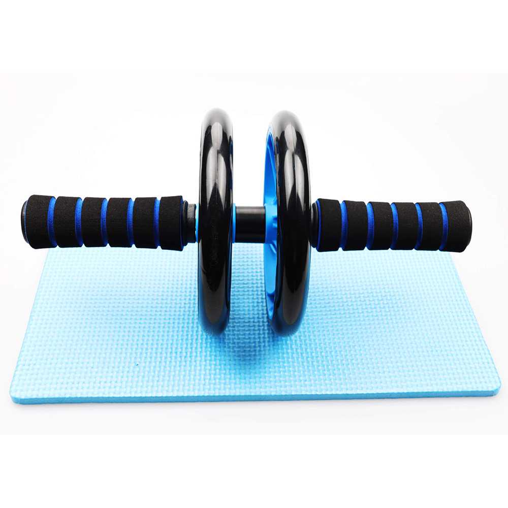 Alat Gym Fitness Roller Push Up Bar Hand Grip 5 in 1 Ab Wheel Roller Double / Roda Push Up Exerciser Roll Alat Fitness Workout Olahraga Gym Training Pembakar Lemak Pembentuk Otot Bar Jump Rope Hand Gripper