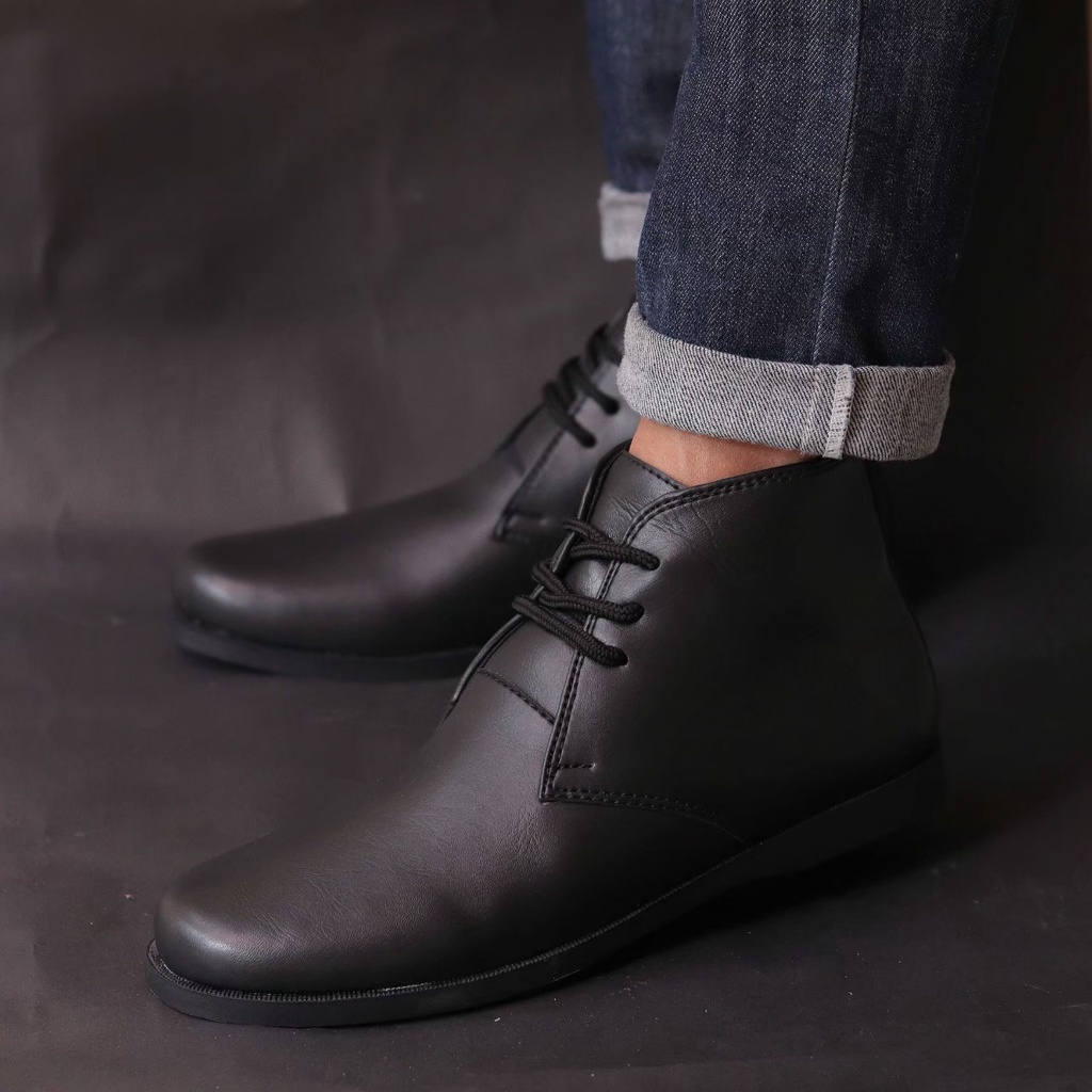 BURAY - Sepatu boots model pria FORMAL KERJA kantor sepatu kulit ASLI ORIGINAL pria casual KASUAL LOAFER PANTOFEL FASHION TRANDY