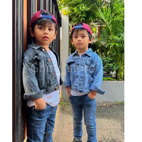 PALING LARIS Jaket Jeans Anak Umur 2-7 Tahun Kain Jeans Tebal Jaket Denim Anak Premium Jaket Jeans A