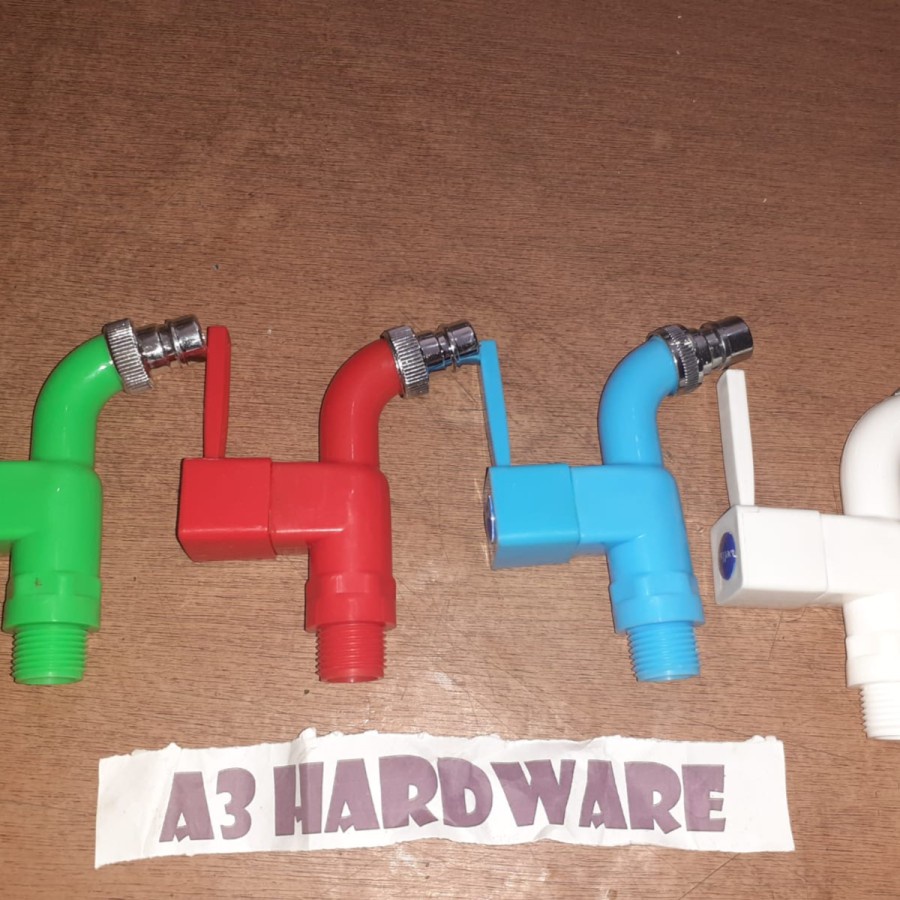 Grosir Wellup Keran Kran Air Tembok Taman Engkol Plastik PVC PP10