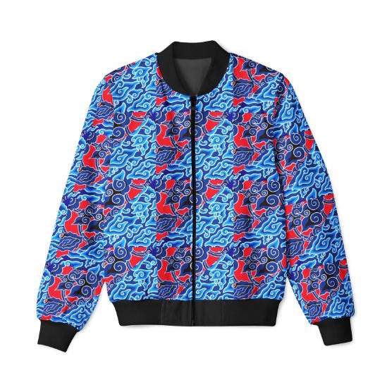 Jaket BATIK / Jaket Batik Motif Mega mendung / Jaket Batik Mega mendung Fullprint Sublime