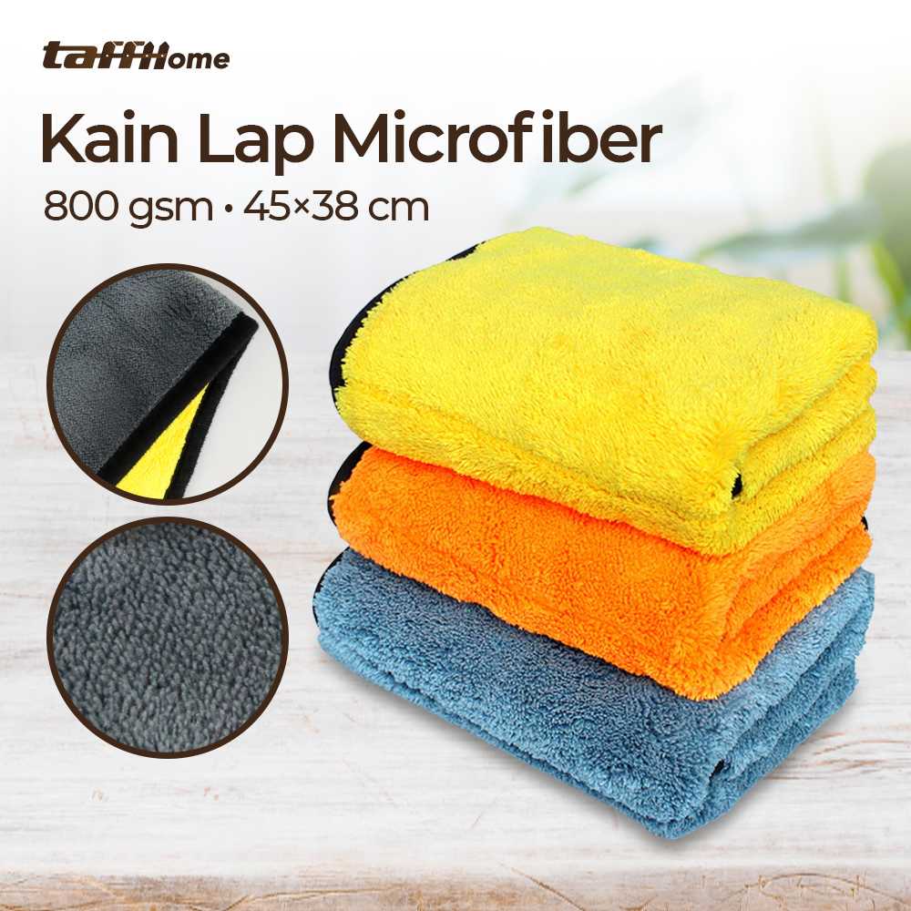 (BISA COD) FTIHSHP  Kain Lap Handuk Microfiber 800 gsm 45 x 38 cm