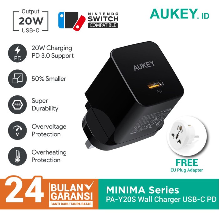 Charger Charger Aukey Pa-Y20S 20W Usb-C Pd - 501394