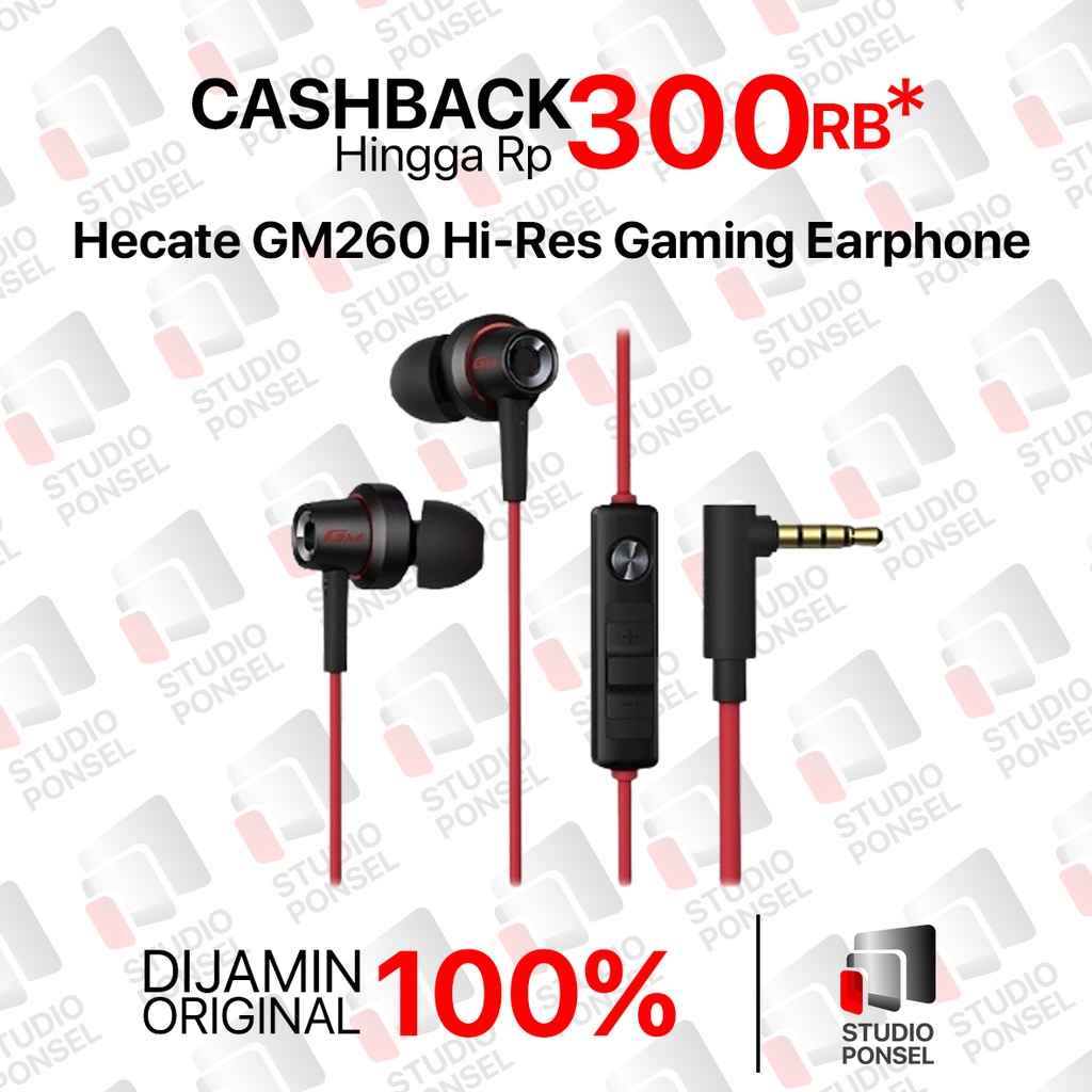 Edifier Hecate GM260 Hi-Res Gaming Earphone Black Red Headset GM 260