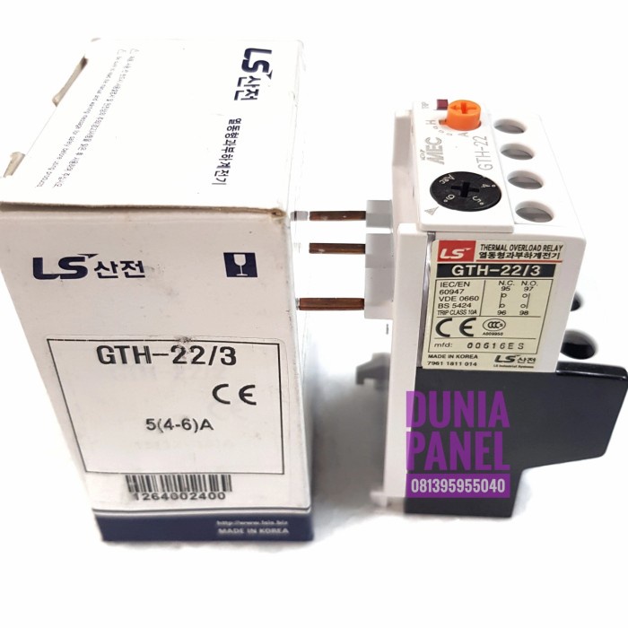 THERMAL OVERLOAD RELAY LS GTH-22/3 4-6A OVERLOAD LS GTH22/3
