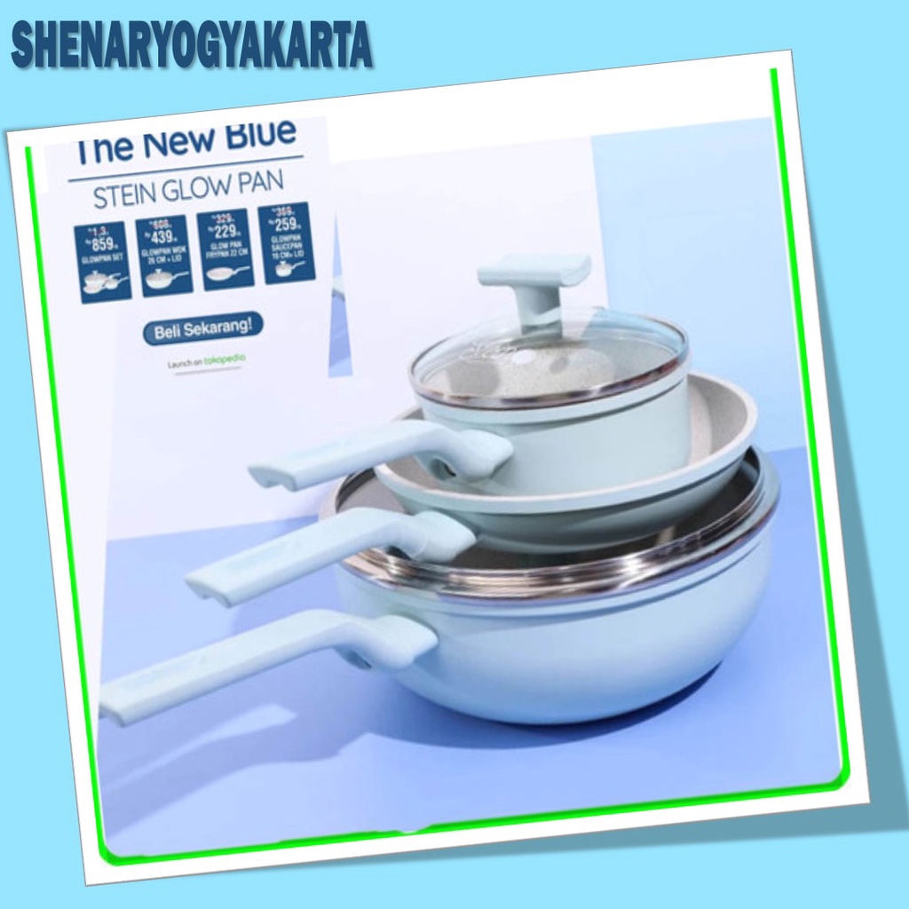 (SATUAN) GLOW PAN STEINCOOKWARE ISI 3/ PANCI STEIN/ WOK STEIN/ TEFLON FRYPAN STEIN ANTI LENGKET