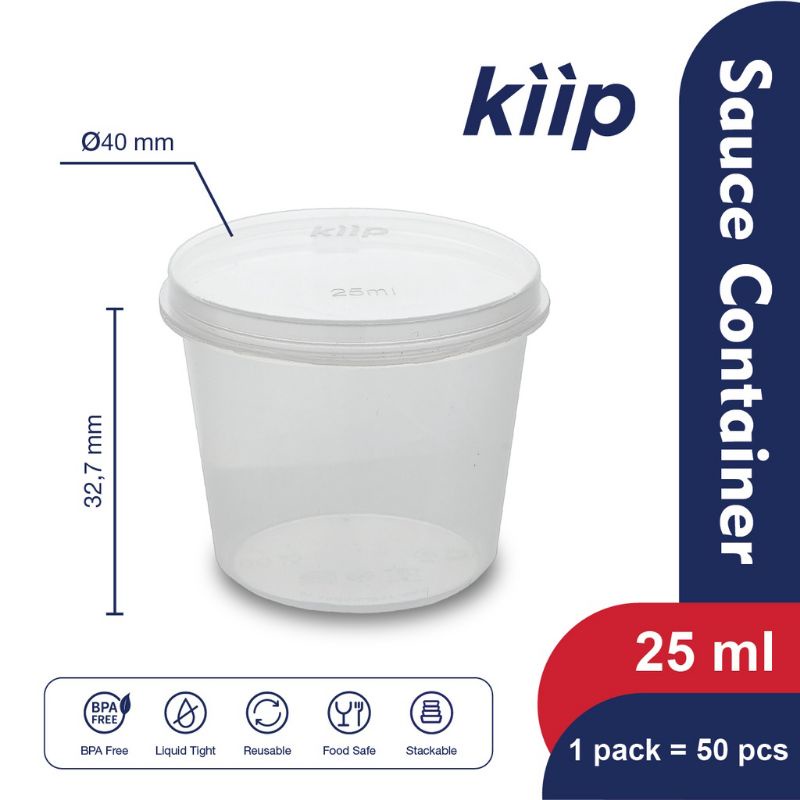 Kiip cup saos sambel cabe 25ml dan 35ml / cup saoce / klip cup saos