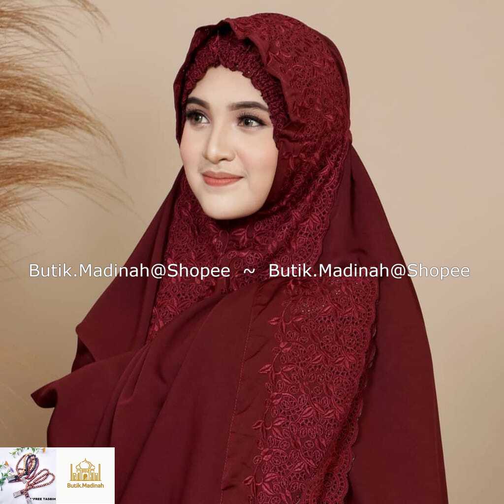 BUTIK.MADINAH PAKET HAMPERS MUKENA DEWASA FATIMAH FULL BORDIR KHADIJAH PASTELEENA SYAHRINI