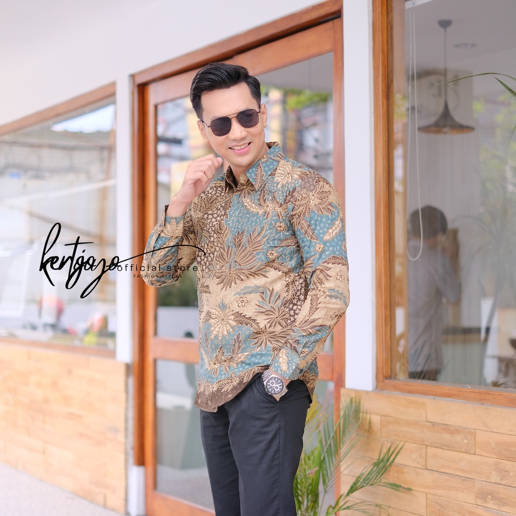 Batik pria modern slimfit Baju Batik Pria Lengan Panjang slimfit baju batik pria MODERN Slimfit premium baju seragam BATIK KERTOJOYO KJ037 kemeja batik pria lengan panjang full furing baju batik alisan Kemeja batik slimfit batik premium laskala PRABUSENO