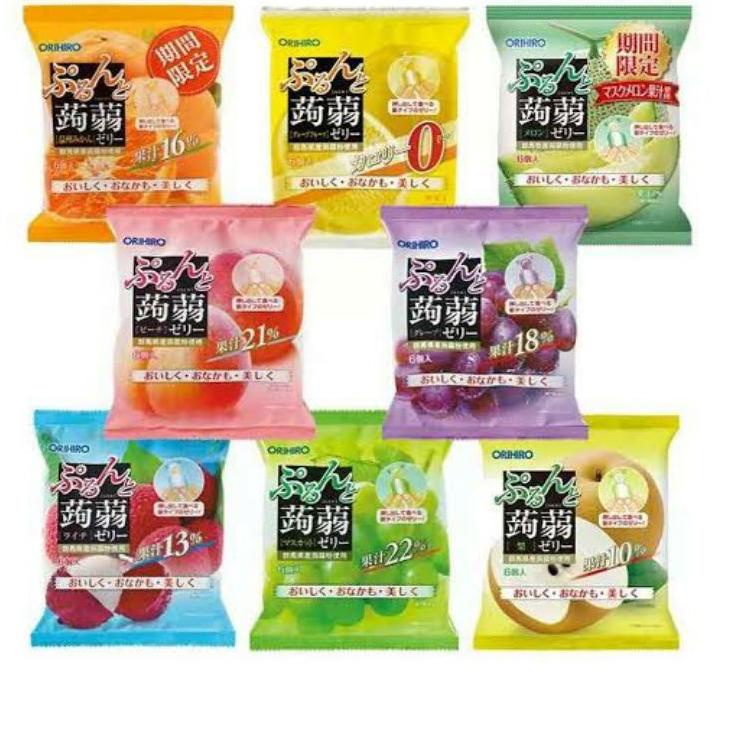 

Terbatas [isi 6 Pcs] Orihiro Jelly Konjac - ALL VARIAN - Jelly Import Jepang - Grape - Peach - Orange Konjaku