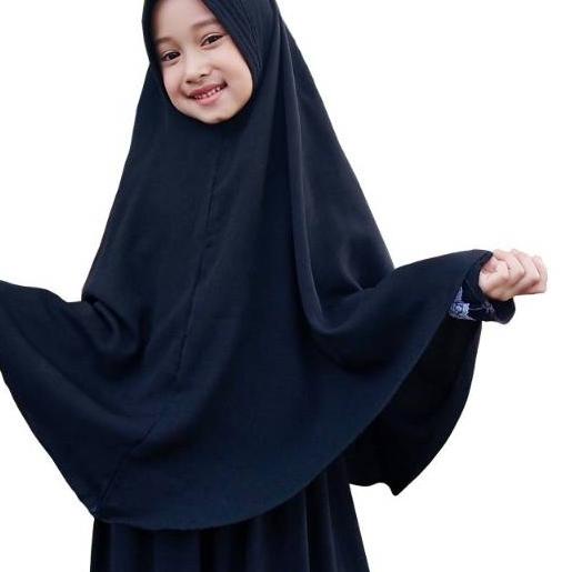 ♥ Yasta Fashion - Jilbab Instan Kerudung Anak syari Polos Cantik - Hitam ☋