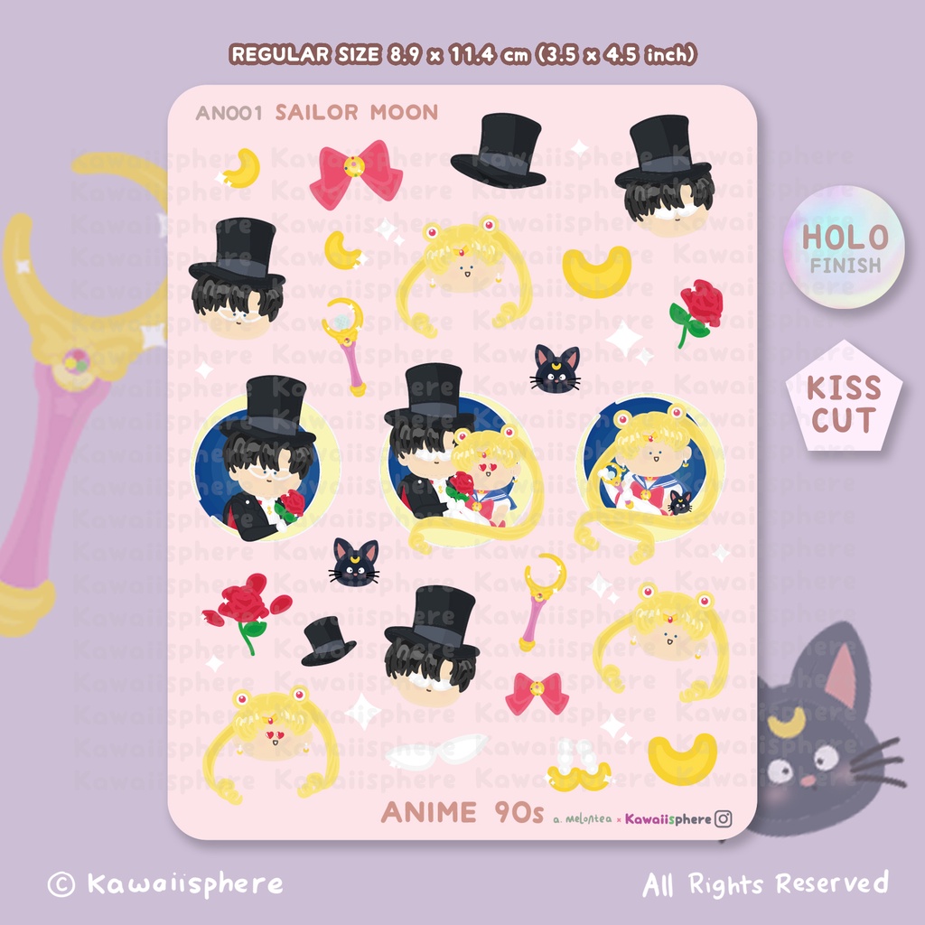 

Sailor Moon | Hologram 90s Anime Sticker by a.melontea | Sticker Sailor Moon