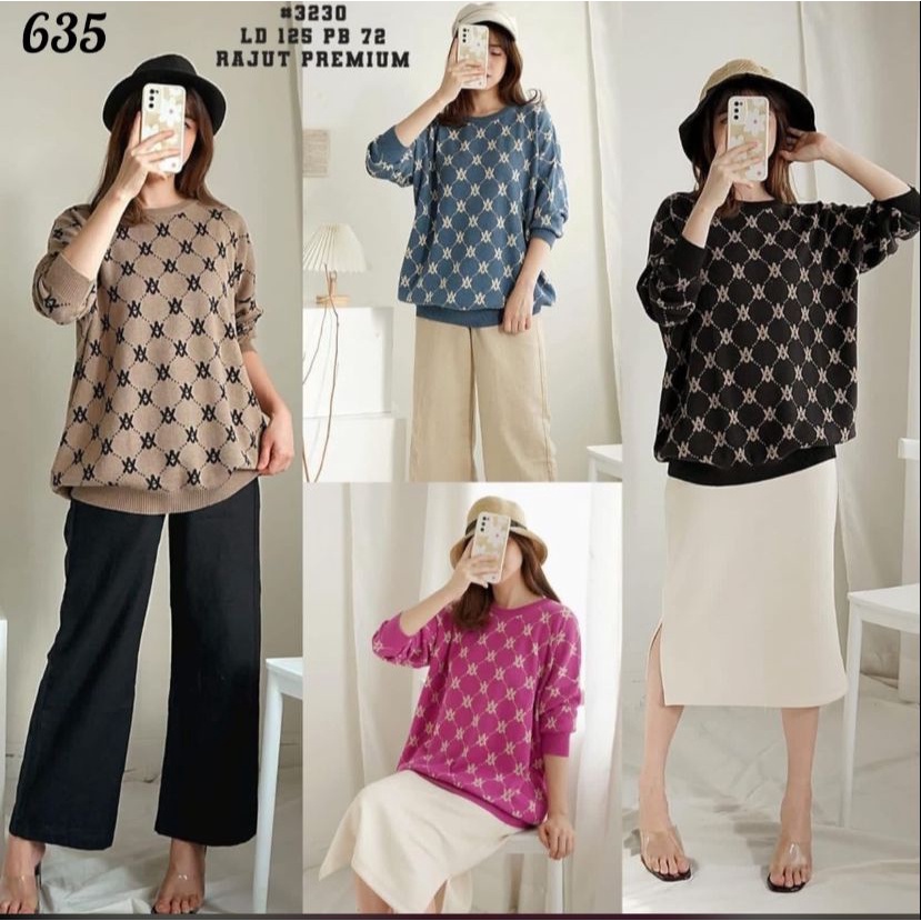 SWEATER RAJUT OVERSIZE IMPORT ATASAN RAJUT JUMBO PREMIUM VIRAL