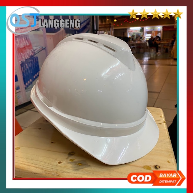 Helm Safety Proyek Msa Vented Warna Putih - Safety Helmet Msa Vented Iner Fastrack