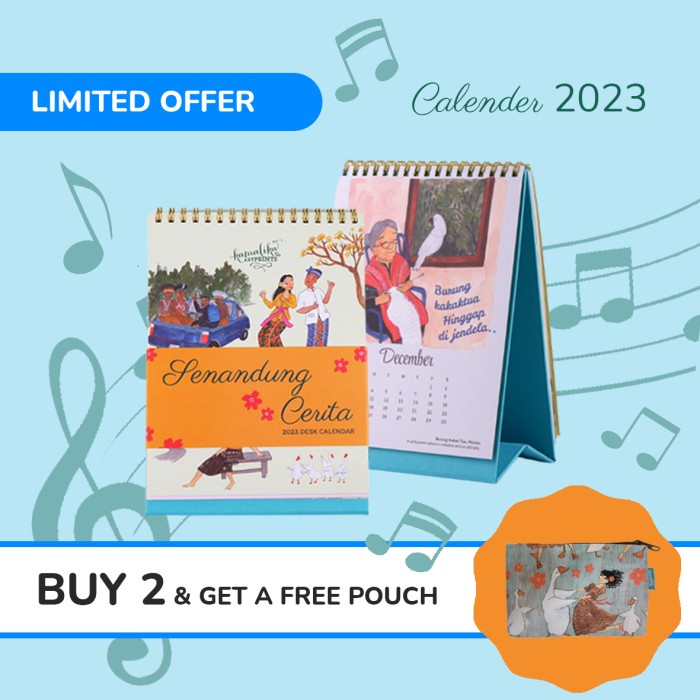 

Desk Calendar Kalender Meja 2023 Senandung Cerita Kamalika Artprints Star Seller