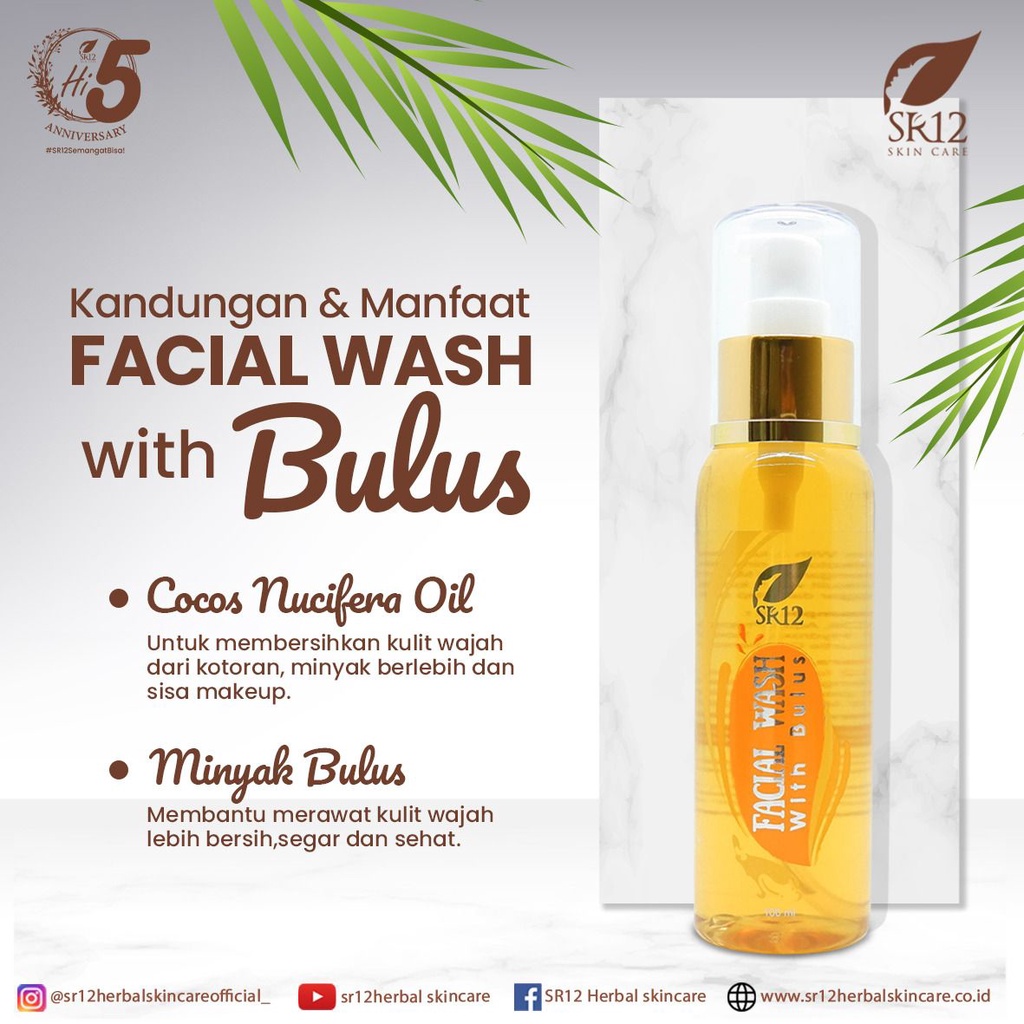 SR12 FACIAL WASH BULUS TERAMPUH..!!! SABUN PENCERAH WAJAH AMAN BERSTANDART BPOM