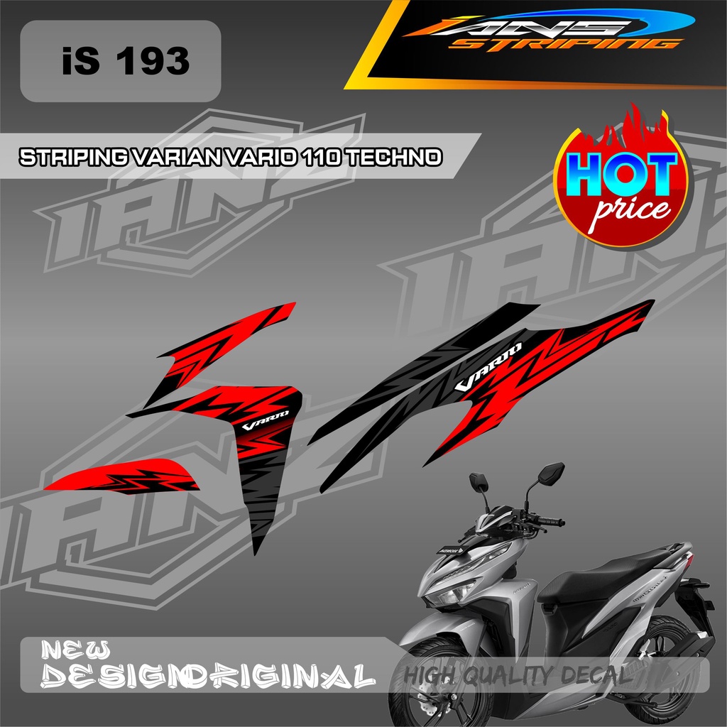 STIKER STRIPING LIST BODY VARIO 110 / 125 VARIAN CUSTOM WARNA / DECAL VARIO TECHNO / STIKER KERETA HONDA VARIO IS193