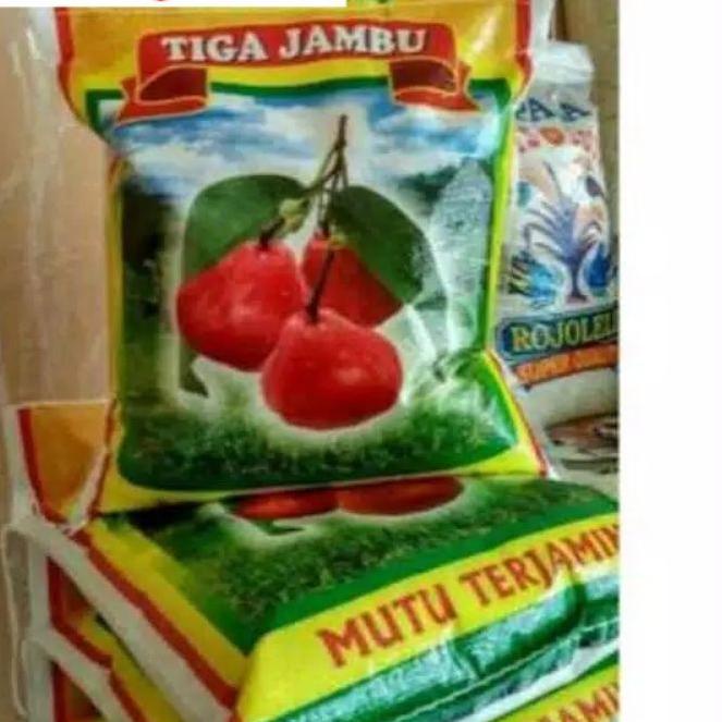 

♚ Beras merek tiga jambu 5kg[beras bulat] ✪