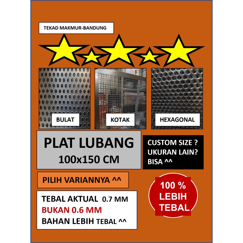 Plat 100x150 - Plat Besi Ram Speaker -  Ram Grill Plat Lubang