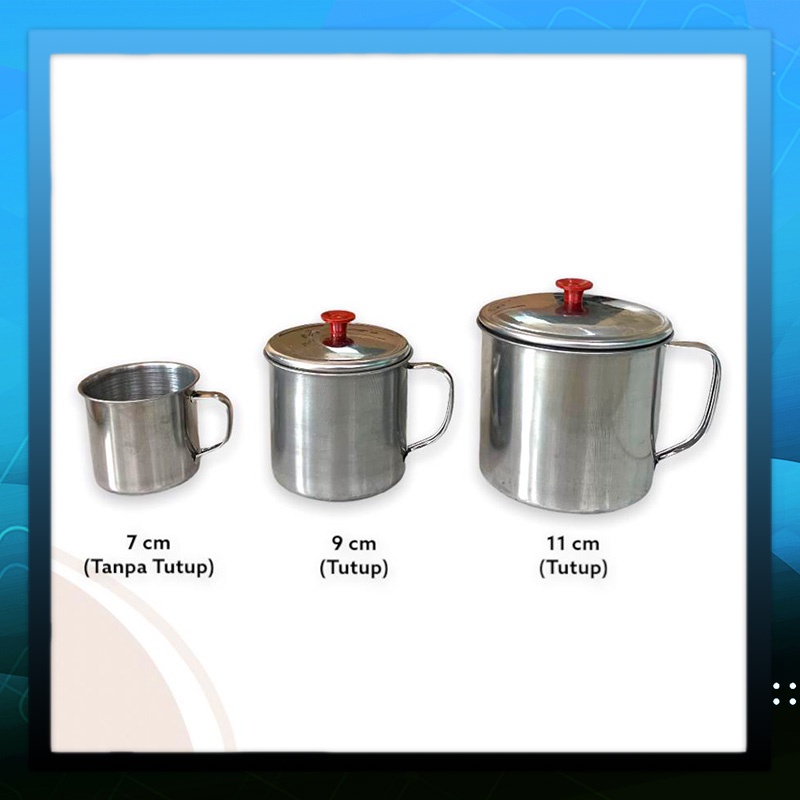 Mug Gelas Cangkir Mini Stainless Steel / Mug Stainless Steel Souvenir / Gelas Camping Outdoor / Mug 