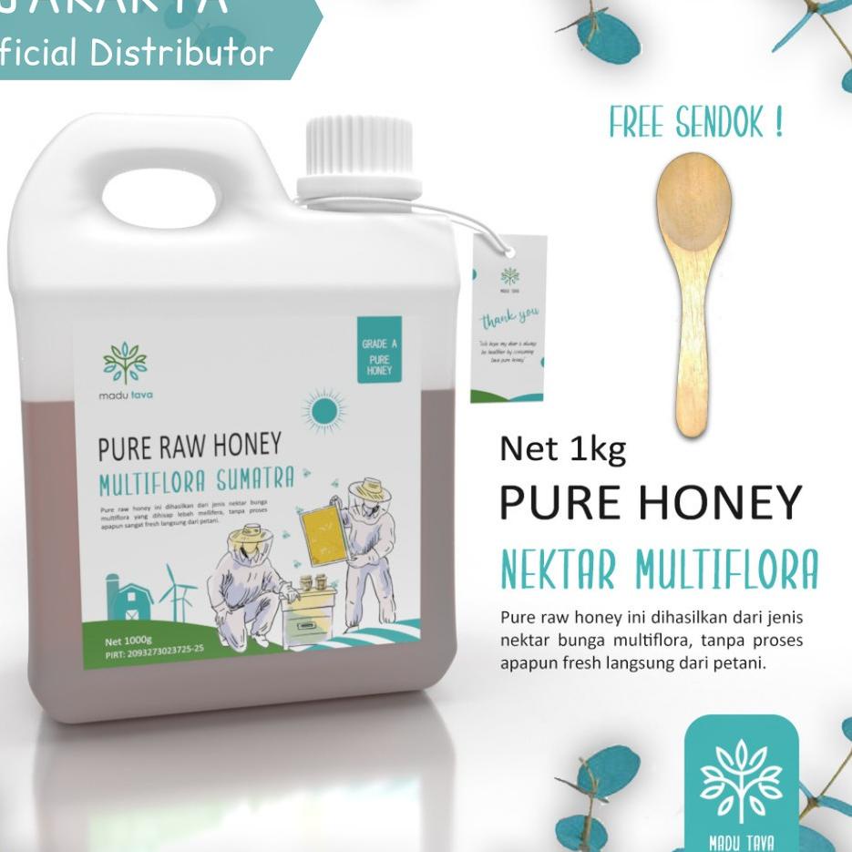 

☄ Murni Asli 1kg Tava Grade A Nektar Multiflora Java 100% Alami Pure Natural Raw Honey ✲