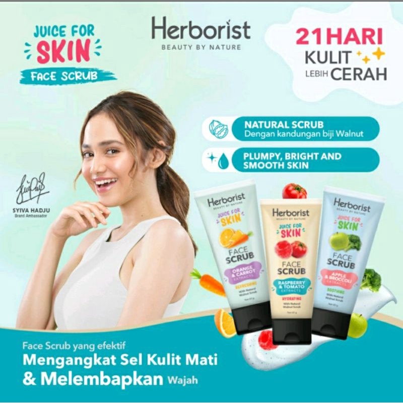 Herborist Just For Skin Face Scrub Wajah 60gr