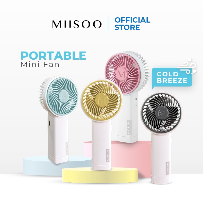 MIISOO Kipas Angin Mini Portable / Mini Fan / Kipas Genggam Cute / Kipas Kecil-live