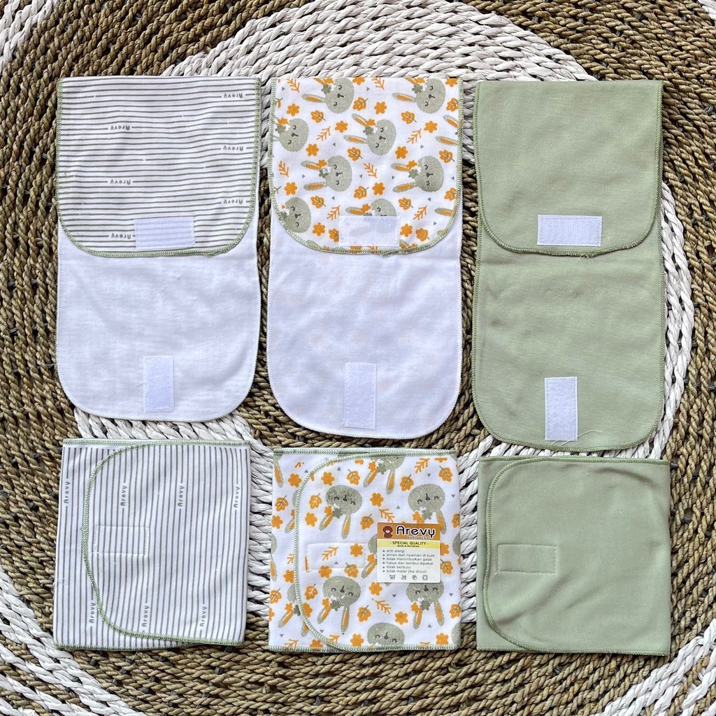 Gurita Rekat Bayi Arevy Babywear Isi 6 Pcs Seri Green Gurita Instant Praktis Perlengkapan Baby Newborn