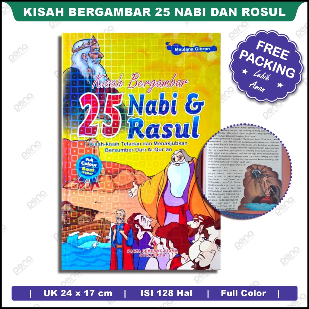 Buku Cerita 25 Nabi dan Rasul Bergambar Full Color