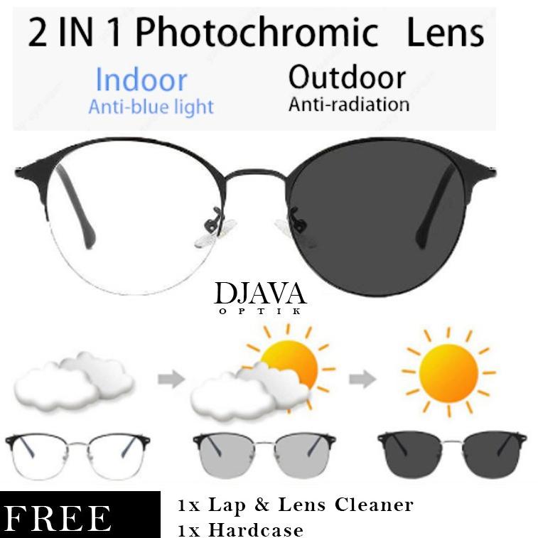 DJAVA OPTIK - Kacamata Photcromic / Photogrey Paket Lensa Normal Pabrik SALE TERBATAS
