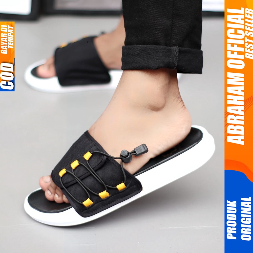 Sandal Slide Pria Kasual Cowok Sandal Flip Flop Keren Original Distro