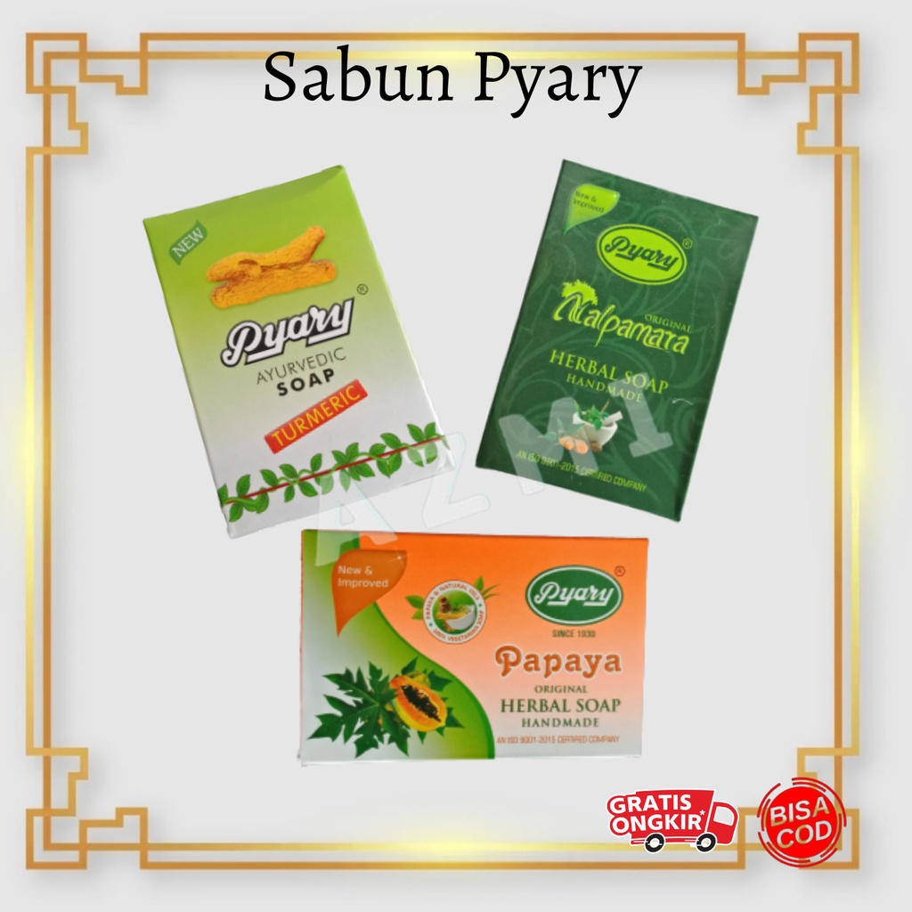 (ALL) PROMO SABUN PYARY TURMERIC, NALPAMARA, PAPAYA, SAFRON,CUCUMBER,BLACK SEED, GOAT MILK - Pyary Soap Sabun Arab Original